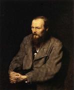 Perov, Vasily Portrait of Fyodor Dostoevsky oil